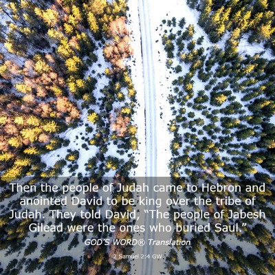 Picture 03 - 2 Samuel 2:4 GW - Then the people of Judah came to Hebron and - Bible Verse Picture