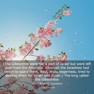 Picture 03 - 2 Samuel 21:2 GW - (The Gibeonites were not a part of Israel but - Bible Verse Picture