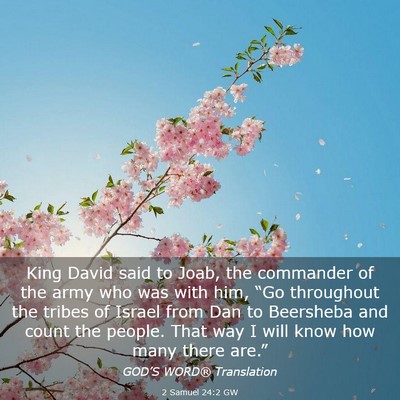 Picture 03 - 2 Samuel 24:2 GW - King David said to Joab, the commander of the - Bible Verse Picture