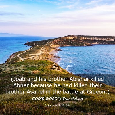 Picture 03 - 2 Samuel 3:30 GW - (Joab and his brother Abishai killed Abner - Bible Verse Picture