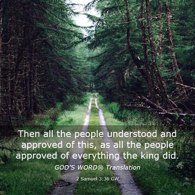Picture 03 - 2 Samuel 3:36 GW - Then all the people understood and approved of - Bible Verse Picture