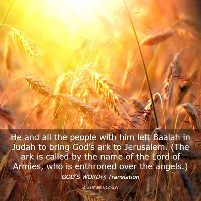 Picture 03 - 2 Samuel 6:2 GW - He and all the people with him left Baalah in - Bible Verse Picture