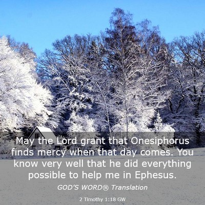 Picture 03 - 2 Timothy 1:18 GW - May the Lord grant that Onesiphorus finds mercy - Bible Verse Picture