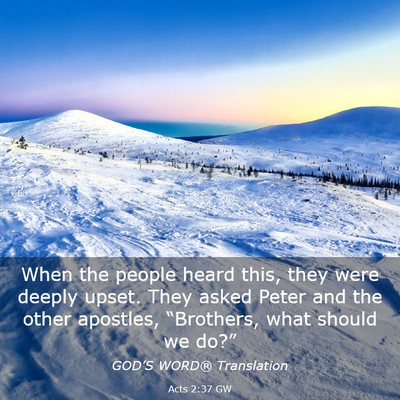 Picture 03 - Acts 2:37 GW - When the people heard this, they were deeply - Bible Verse Picture