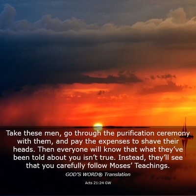 Picture 03 - Acts 21:24 GW - Take these men, go through the purification - Bible Verse Picture