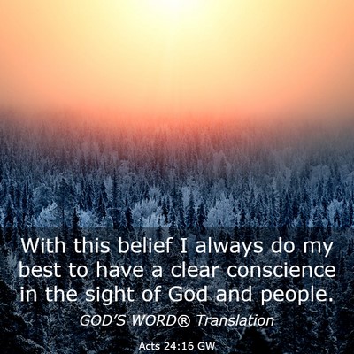 Picture 03 - Acts 24:16 GW - With this belief I always do my best to have a - Bible Verse Picture