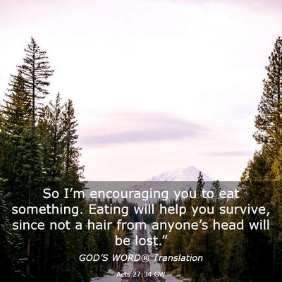 Picture 03 - Acts 27:34 GW - So I’m encouraging you to eat something. Eating - Bible Verse Picture
