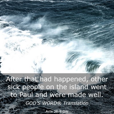 Picture 03 - Acts 28:9 GW - After that had happened, other sick people on the - Bible Verse Picture