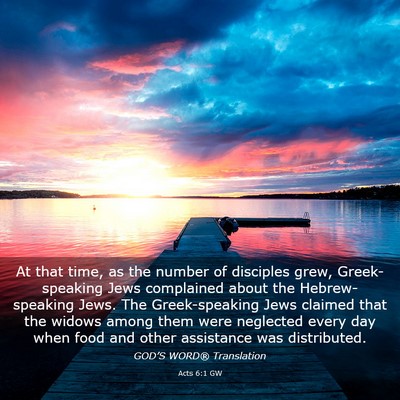 Picture 03 - Acts 6:1 GW - At that time, as the number of disciples grew, - Bible Verse Picture