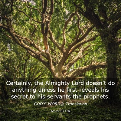 Picture 03 - Amos 3:7 GW - Certainly, the Almighty Lord doesn’t do - Bible Verse Picture