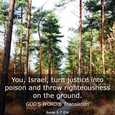 Picture 03 - Amos 5:7 GW - You, Israel, turn justice into poison and throw - Bible Verse Picture