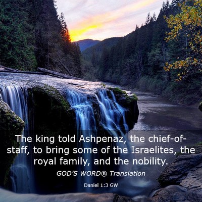 Picture 03 - Daniel 1:3 GW - The king told Ashpenaz, the chief-of-staff, to - Bible Verse Picture