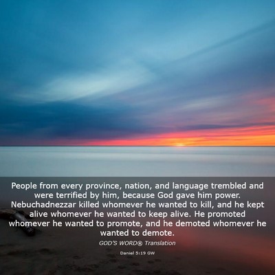 Picture 03 - Daniel 5:19 GW - People from every province, nation, and language - Bible Verse Picture
