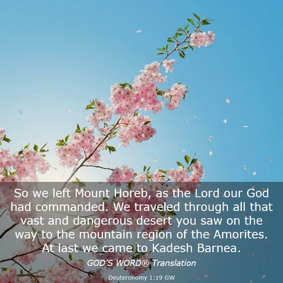 Picture 03 - Deuteronomy 1:19 GW - So we left Mount Horeb, as the Lord our God had - Bible Verse Picture