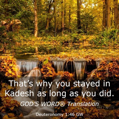 Picture 03 - Deuteronomy 1:46 GW - That’s why you stayed in Kadesh as long as you - Bible Verse Picture