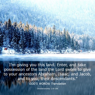 Picture 03 - Deuteronomy 1:8 GW - I’m giving you this land. Enter, and take - Bible Verse Picture