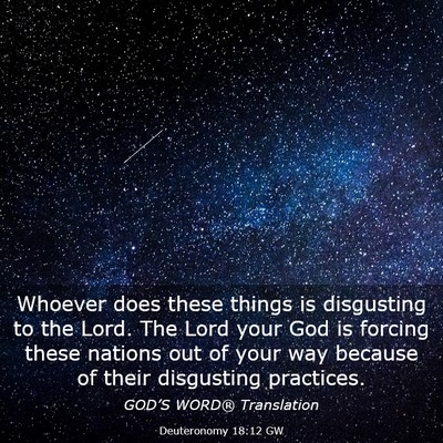 Picture 03 - Deuteronomy 18:12 GW - Whoever does these things is disgusting to the - Bible Verse Picture
