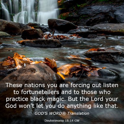 Picture 03 - Deuteronomy 18:14 GW - These nations you are forcing out listen to - Bible Verse Picture