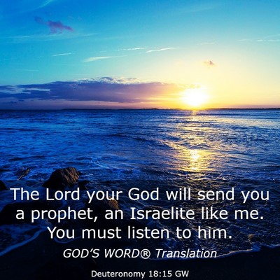 Picture 03 - Deuteronomy 18:15 GW - The Lord your God will send you a prophet, an - Bible Verse Picture