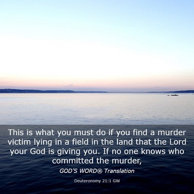 Picture 03 - Deuteronomy 21:1 GW - This is what you must do if you find a murder - Bible Verse Picture