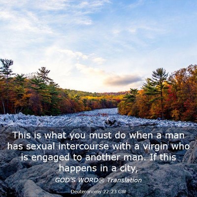 Picture 03 - Deuteronomy 22:23 GW - This is what you must do when a man has sexual - Bible Verse Picture
