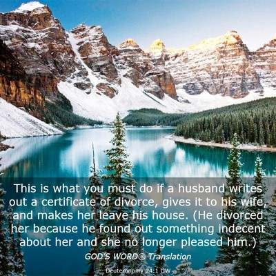 Picture 03 - Deuteronomy 24:1 GW - This is what you must do if a husband writes out - Bible Verse Picture