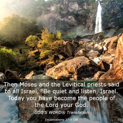Picture 03 - Deuteronomy 27:9 GW - Then Moses and the Levitical priests said to all - Bible Verse Picture