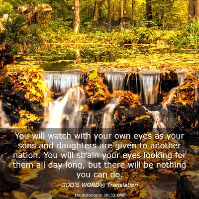 Picture 03 - Deuteronomy 28:32 GW - You will watch with your own eyes as your sons - Bible Verse Picture