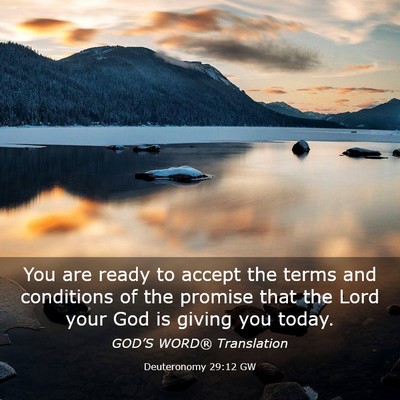 Picture 03 - Deuteronomy 29:12 GW - You are ready to accept the terms and conditions - Bible Verse Picture