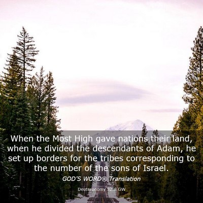 Picture 03 - Deuteronomy 32:8 GW - When the Most High gave nations their land, when - Bible Verse Picture