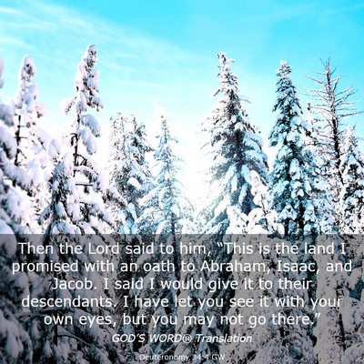 Picture 03 - Deuteronomy 34:4 GW - Then the Lord said to him, “This is the land I - Bible Verse Picture