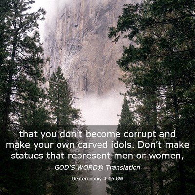 Picture 03 - Deuteronomy 4:16 GW - that you don’t become corrupt and make your own - Bible Verse Picture