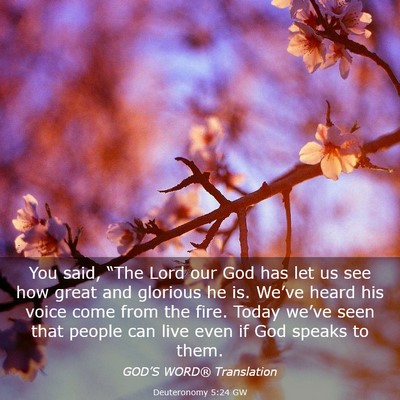Picture 03 - Deuteronomy 5:24 GW - You said, “The Lord our God has let us see how - Bible Verse Picture