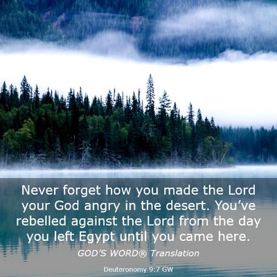 Picture 03 - Deuteronomy 9:7 GW - Never forget how you made the Lord your God angry - Bible Verse Picture