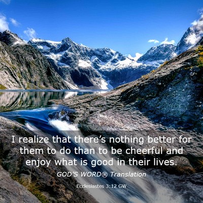 Picture 03 - Ecclesiastes 3:12 GW - I realize that there’s nothing better for them - Bible Verse Picture