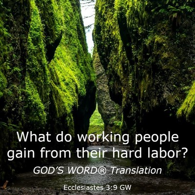 Picture 03 - Ecclesiastes 3:9 GW - What do working people gain from their hard - Bible Verse Picture