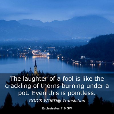 Picture 03 - Ecclesiastes 7:6 GW - The laughter of a fool is like the crackling of - Bible Verse Picture