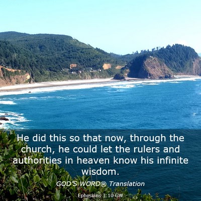 Picture 03 - Ephesians 3:10 GW - He did this so that now, through the church, he - Bible Verse Picture