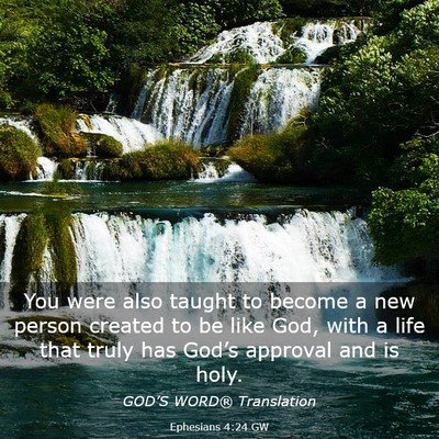 Picture 03 - Ephesians 4:24 GW - You were also taught to become a new person - Bible Verse Picture