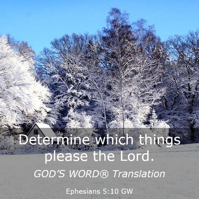 Picture 03 - Ephesians 5:10 GW - Determine which things please the - Bible Verse Picture