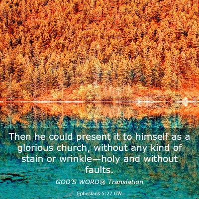 Picture 03 - Ephesians 5:27 GW - Then he could present it to himself as a glorious - Bible Verse Picture