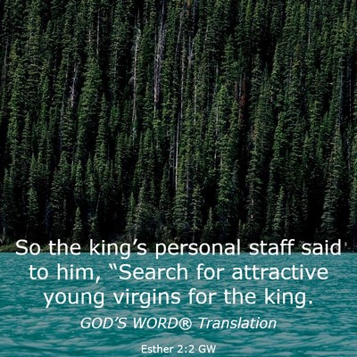 Picture 03 - Esther 2:2 GW - So the king’s personal staff said to him, - Bible Verse Picture