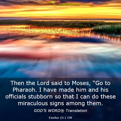Picture 03 - Exodus 10:1 GW - Then the Lord said to Moses, “Go to Pharaoh. I - Bible Verse Picture
