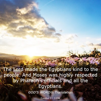 Picture 03 - Exodus 11:3 GW - The Lord made the Egyptians kind to the people. - Bible Verse Picture