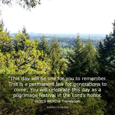 Picture 03 - Exodus 12:14 GW - “This day will be one for you to remember. This - Bible Verse Picture