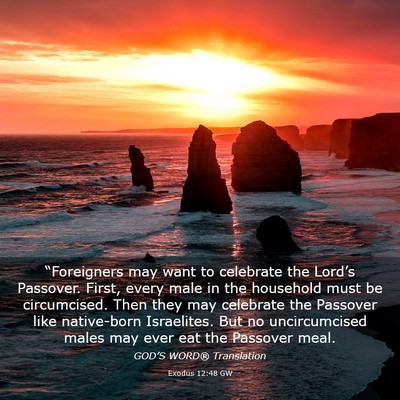 Picture 03 - Exodus 12:48 GW - “Foreigners may want to celebrate the Lord’s - Bible Verse Picture