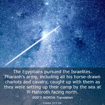 Picture 03 - Exodus 14:9 GW - The Egyptians pursued the Israelites. Pharaoh’s - Bible Verse Picture