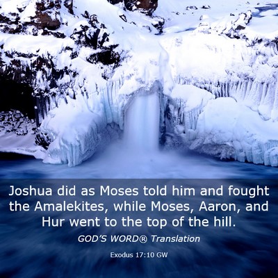 Picture 03 - Exodus 17:10 GW - Joshua did as Moses told him and fought the - Bible Verse Picture