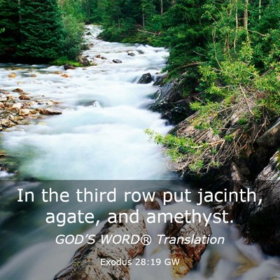 Picture 03 - Exodus 28:19 GW - In the third row put jacinth, agate, and - Bible Verse Picture