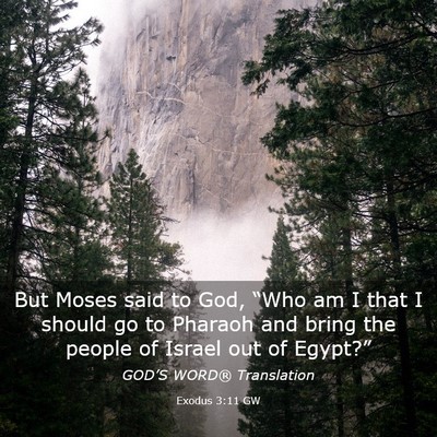 Picture 03 - Exodus 3:11 GW - But Moses said to God, “Who am I that I should - Bible Verse Picture